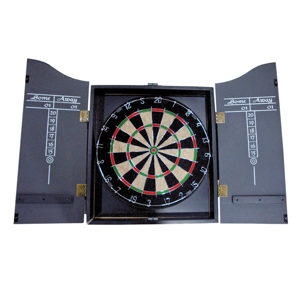 693 Classic Dartboard Set Housed In a Wooden Cabinet - Image 1