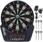 Electronic Dartboard, 4 LED Display Screen Automatic Scoring Dartboard with 6 Darts