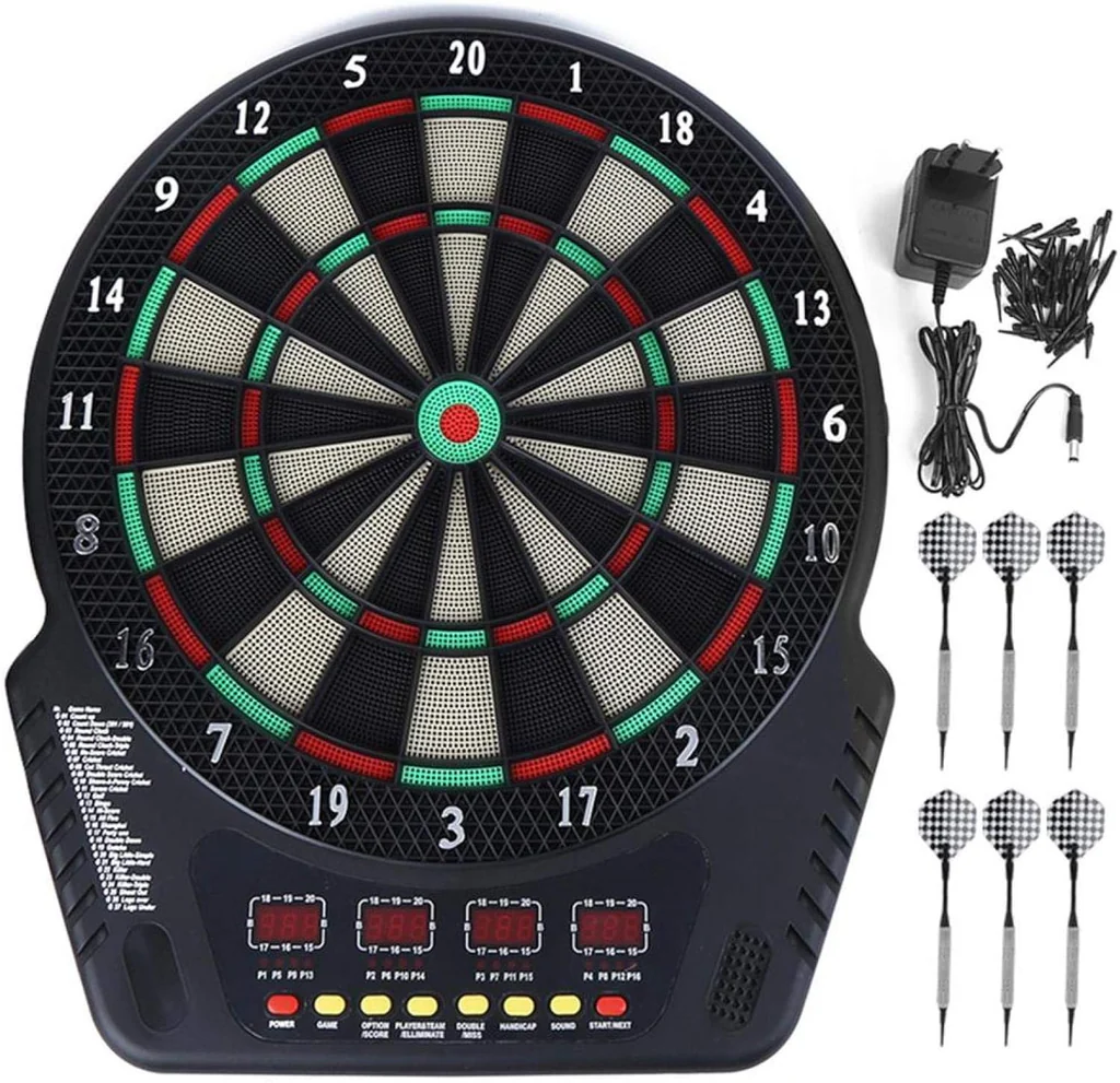 81EAXr8OVNL._AC_SL1500__1_1024x Electronic Dartboard, 4 LED Display Screen Automatic Scoring Dartboard with 6 Darts - Image 1