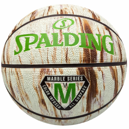 Spalding Marble Mint/ Choc/ Emerald Outdoor Basketball - Size 5