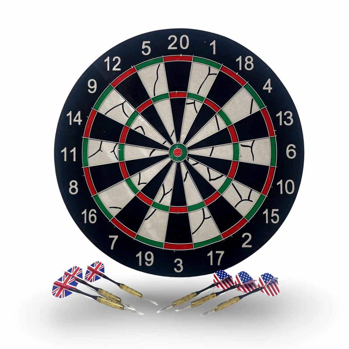 IMG_9250__21256_1200x Regulation Bristle Steel Tip Dartboard Set with Staple-Free Bullseye - Image 1