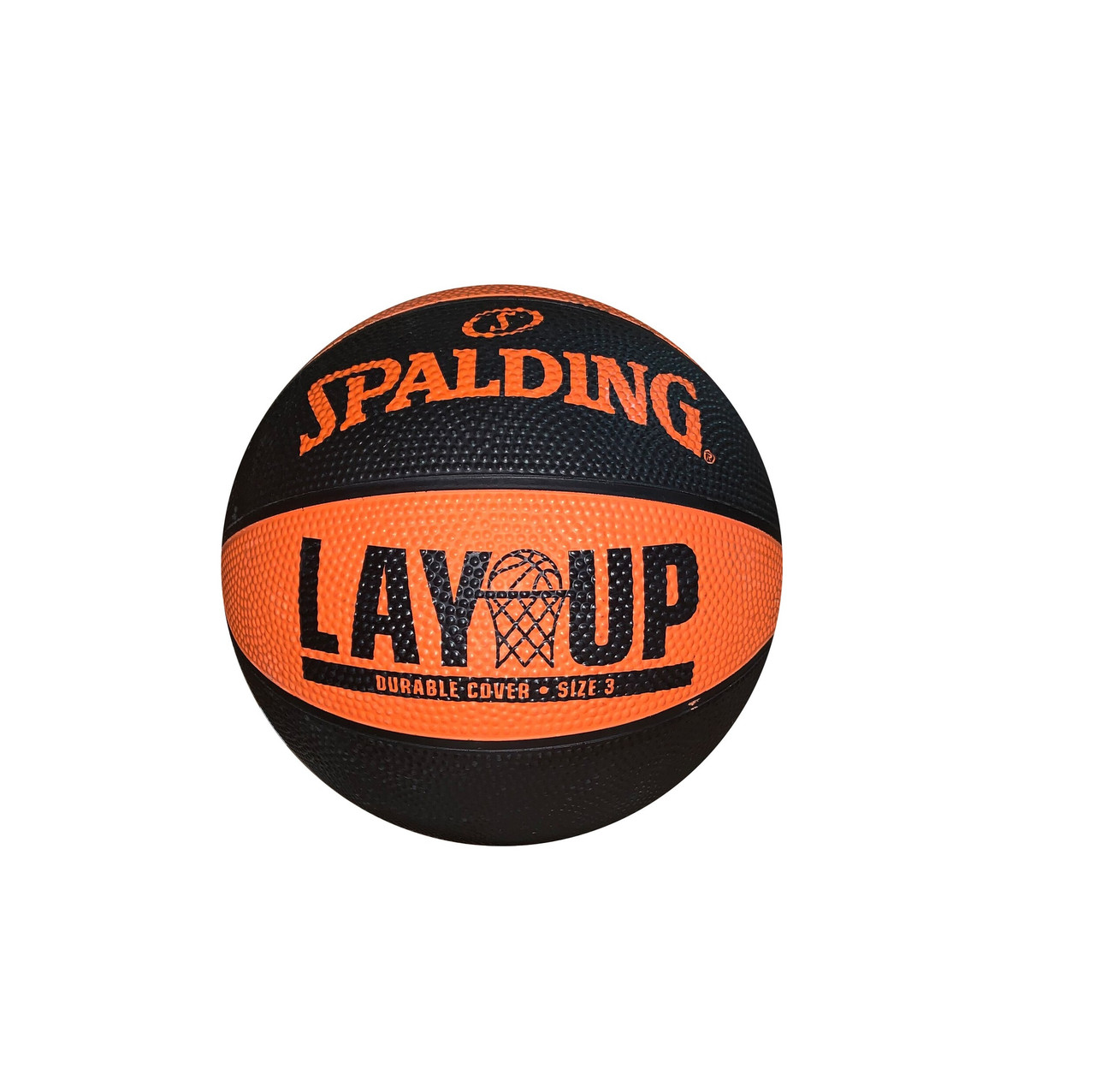LAY_UP_BLK_ORG84143Z2__10566.1587145866__01357 Spalding Lay Up Orange/Black Outdoor Basketball - Size 3 - Image 1