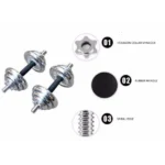 York Fitness 20KG Chrome Dumbbell Set - Image 3