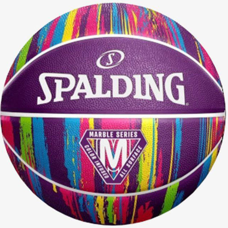 SIZE_6_ITEM_84-412Z_Marble_Purple__12420 Spalding Marble Series Purple Outdoor Basketball - Size 6 - Image 1