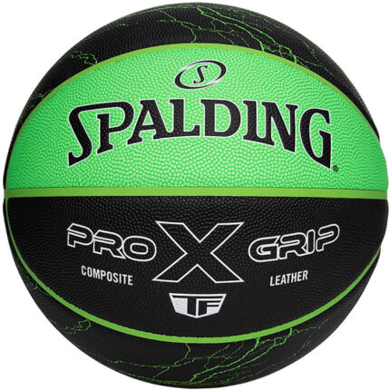 Spalding Pro Grip X Electric Green Composite Leather Basketball - Size 7