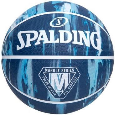 Spalding Marble Series Navy/Light Blue Outdoor Basketball - Size 6