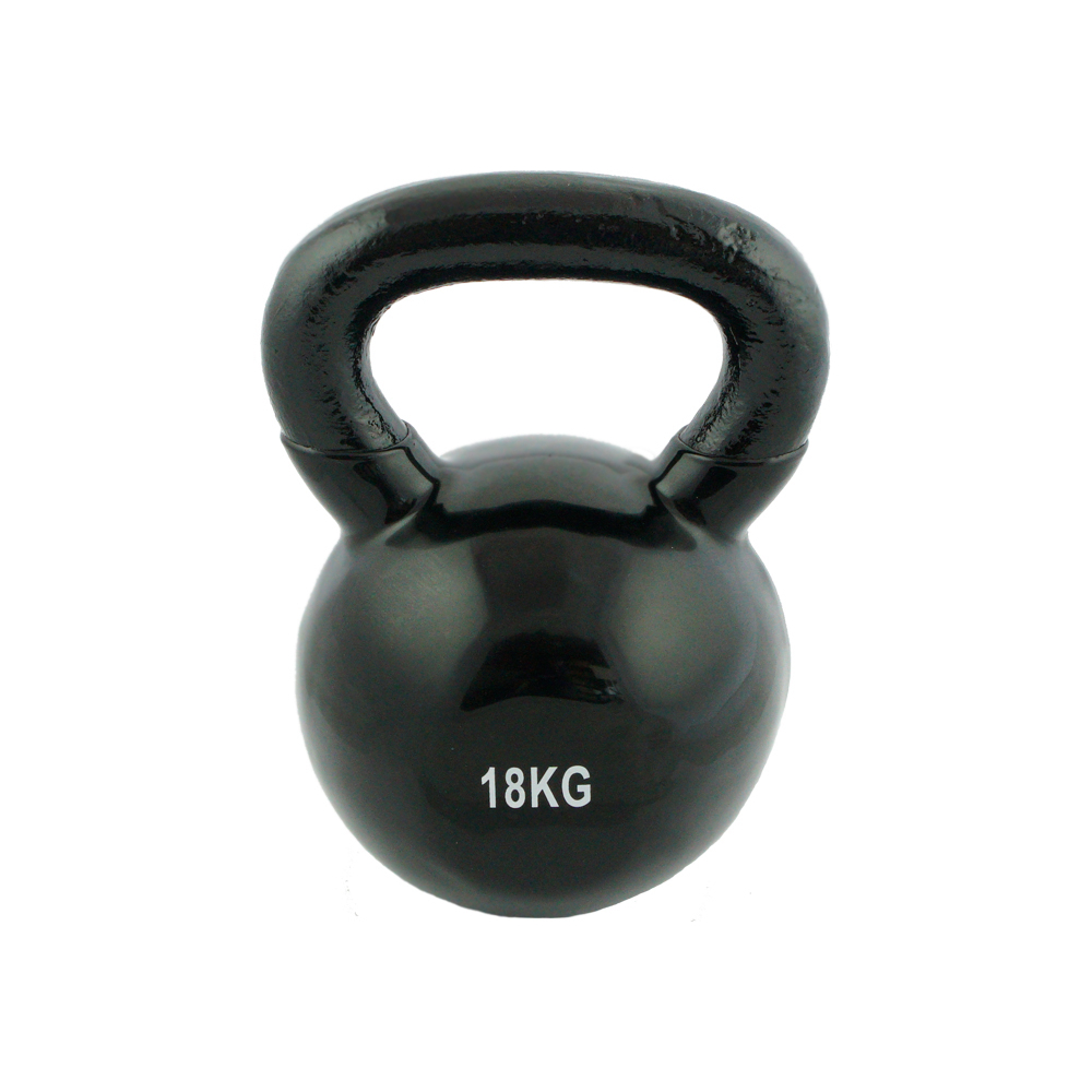 vinyl 16kg 1 Piece KettleBell Vinyl Black-18KG - Image 1