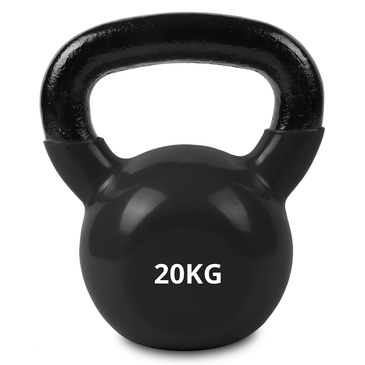 vinyl 20kg 1 Piece KettleBell Vinyl Black-20KG - Image 1